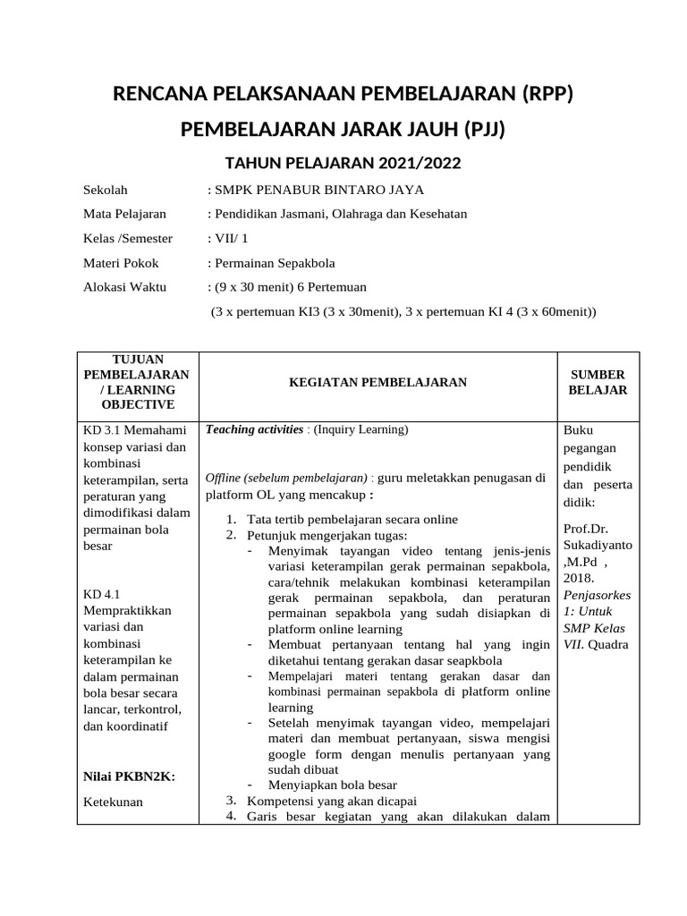 RPP Tugas UKG | PDF