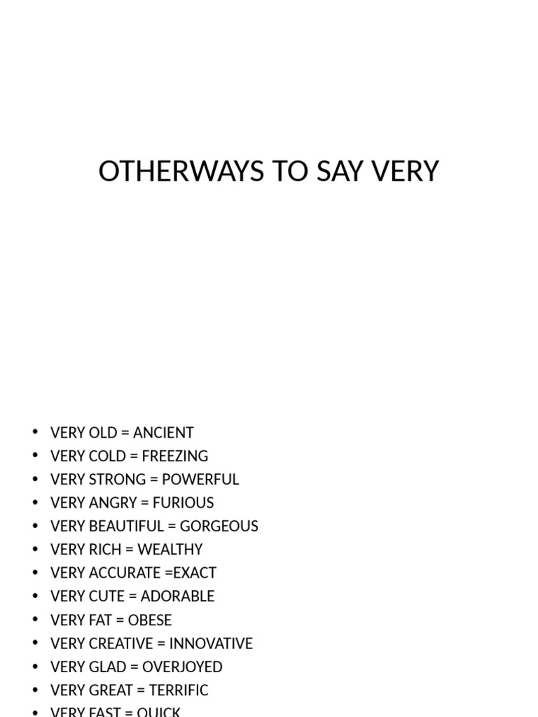 otherways-to-say-very-pdf