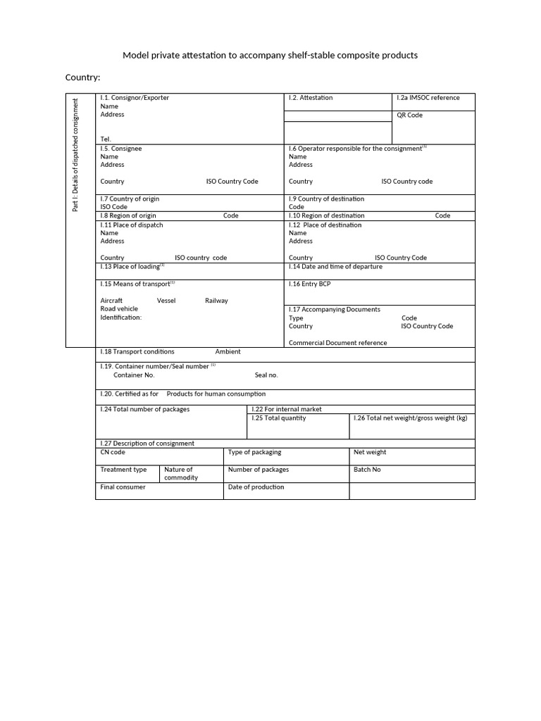Model Private Attestation To Accompany Shelf | PDF