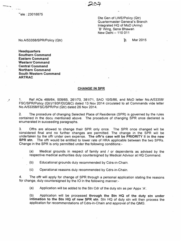 Change in SPR | PDF