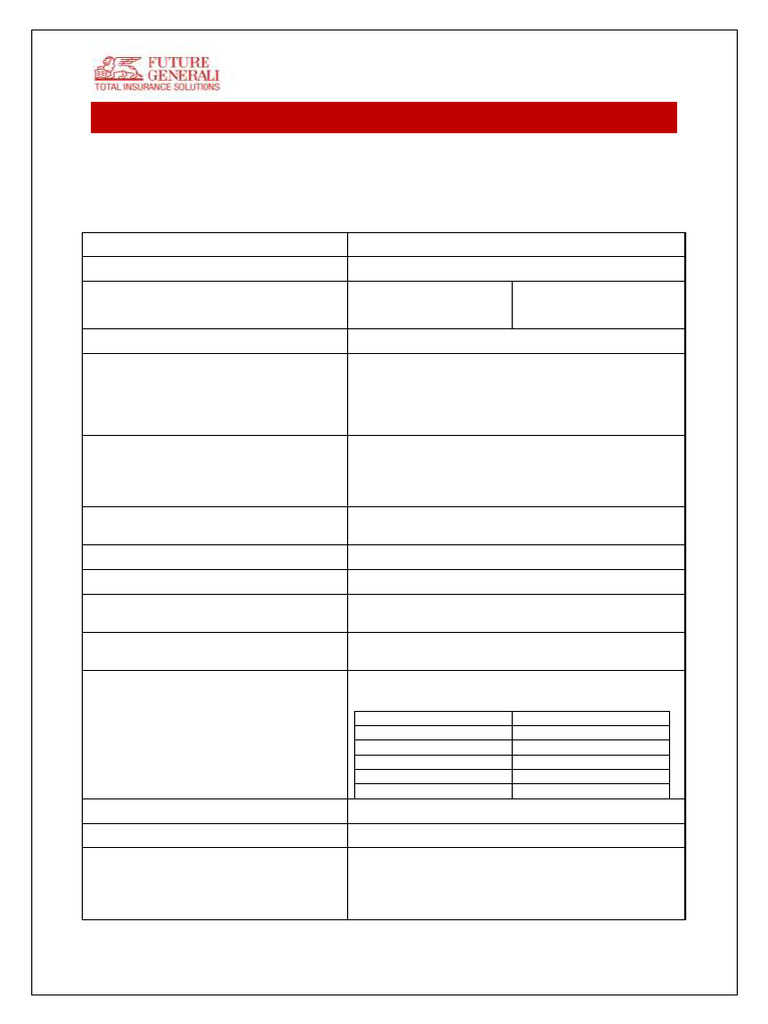 FG All Risk Insurance Claim Form | PDF | Insurance | Business Law