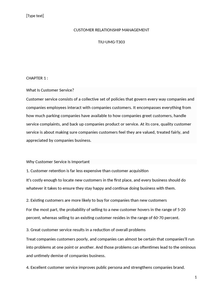 Customer Relationship Management Tiu Bba5th | PDF