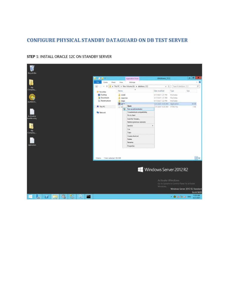Configure Physical Standby Dataguard On DB Test Server | PDF