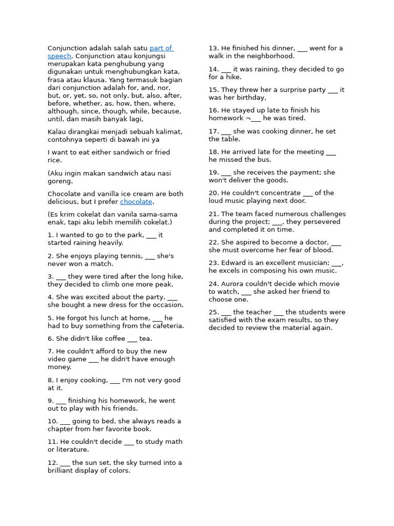 Conjunction | PDF