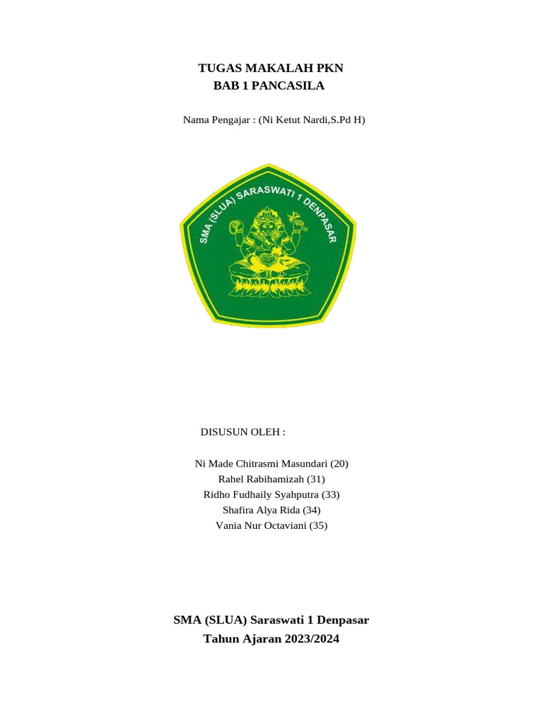 Makalah PKN X.1 | PDF