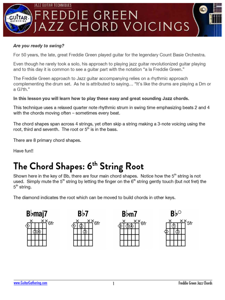 Freddie Green Jazz Chords v2 | PDF