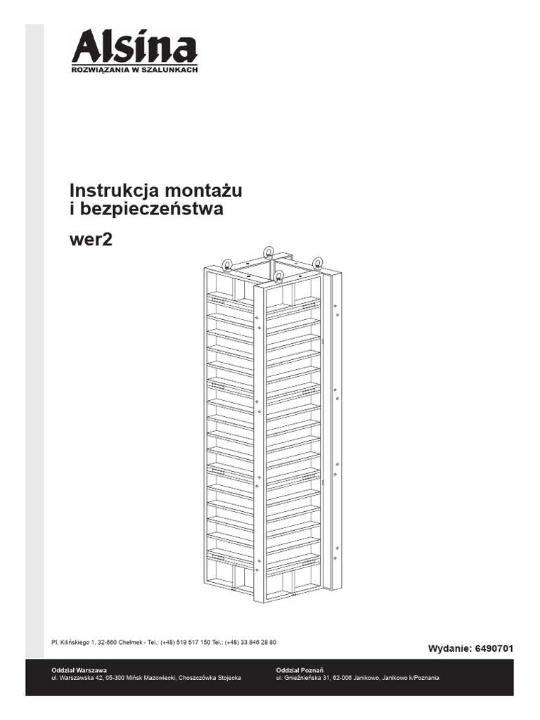 Instrukcja Montażu I Bezpieczeństwa Alispilar 02-2015 | PDF