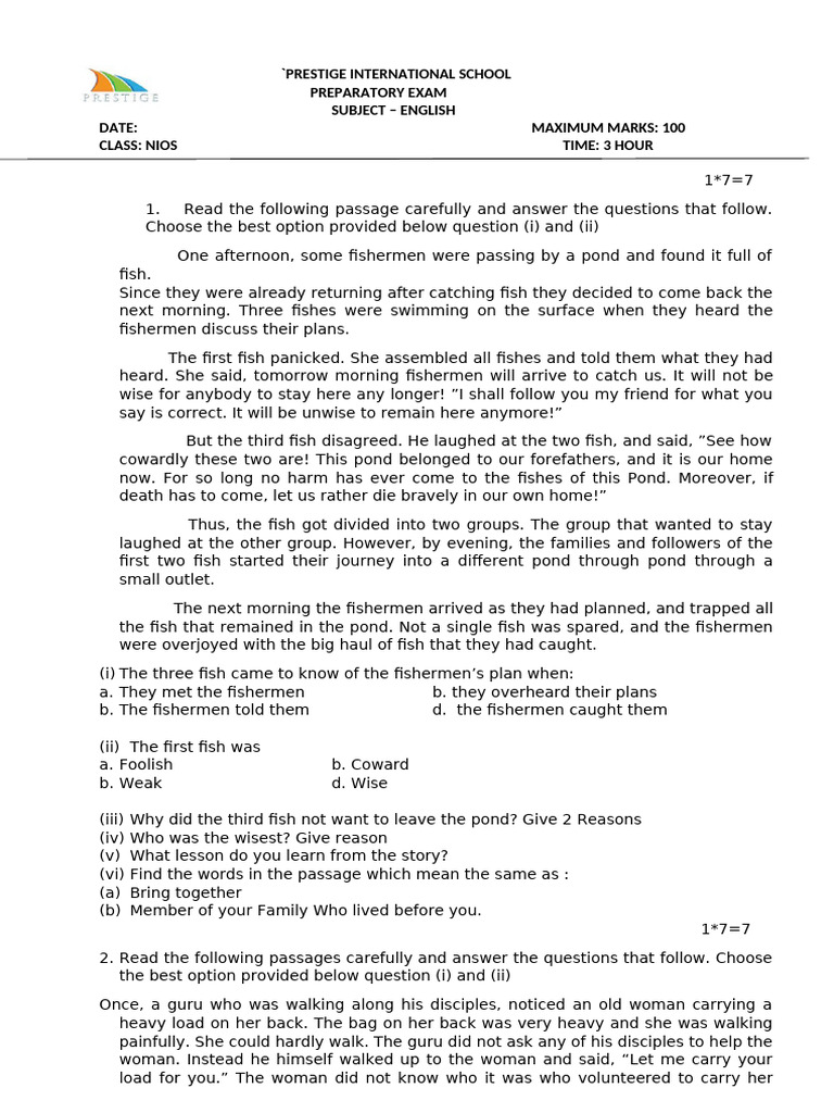 English Question | PDF