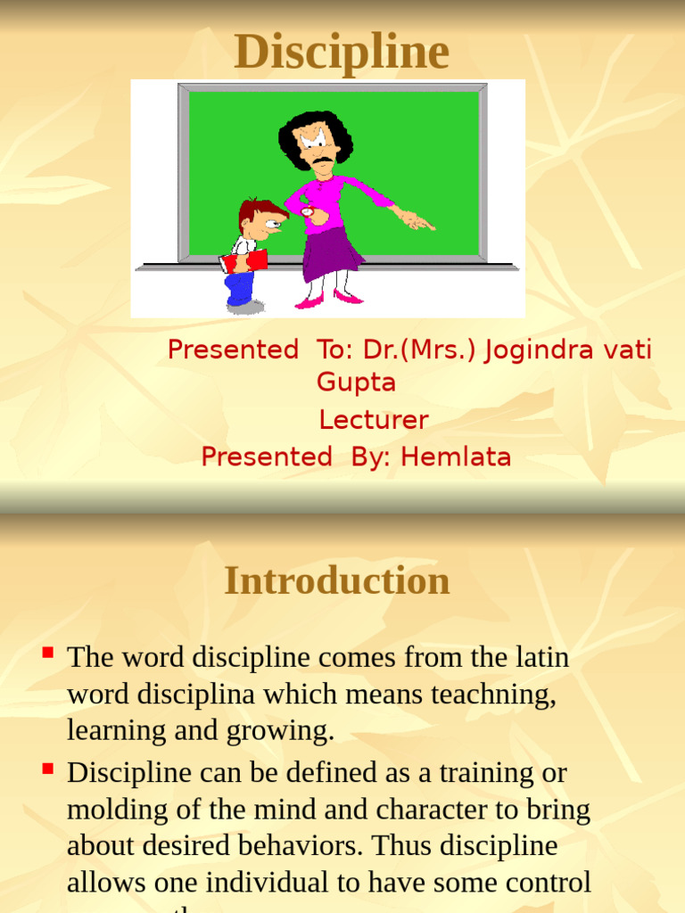 DISCILPLINE | PDF