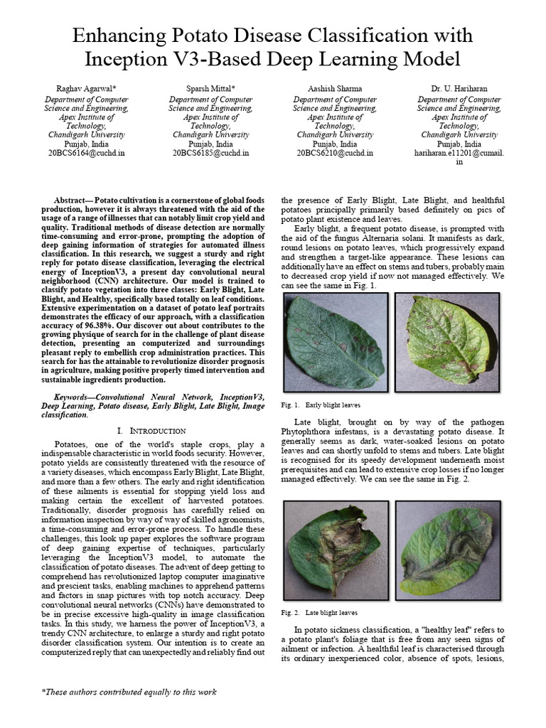 Enhancing Potato Disease Classification With Inception V3-Based Deep ...