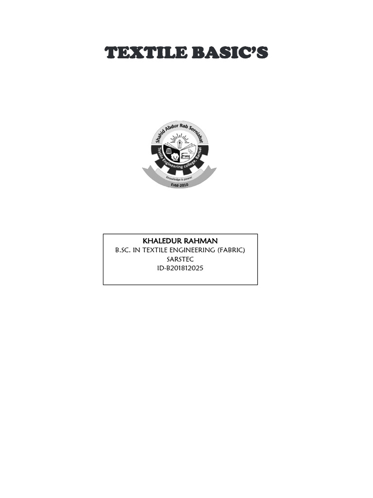 Textile basic questions pdf