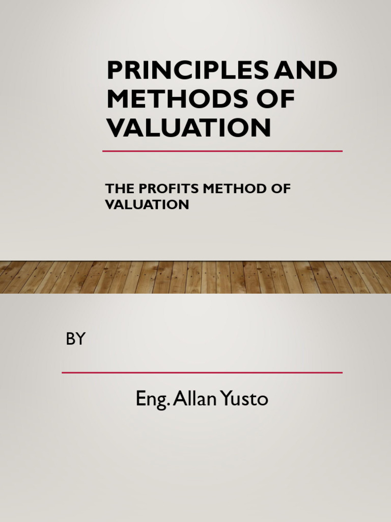 Valuation-The Profits Method of Valuation | PDF | Cost Of Goods Sold ...