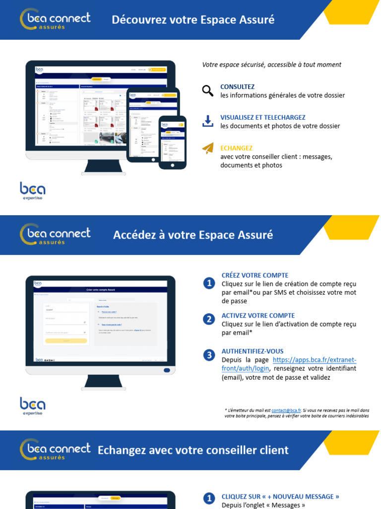 Notice Dutilisation BCA Connect Espace Assure PDF