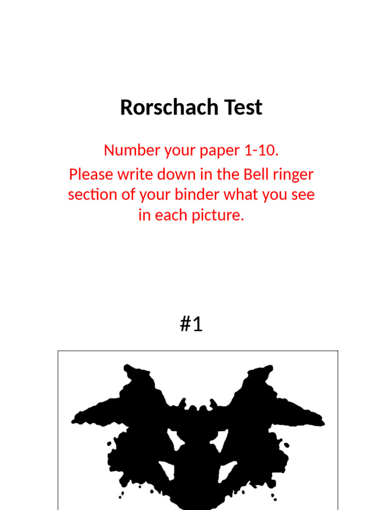 Rorschach Test | PDF