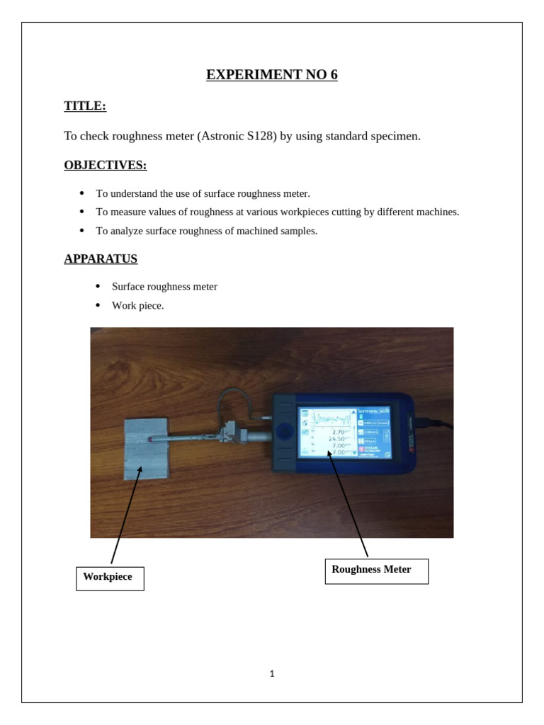 Experiment No 6 | PDF
