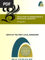 Download Evolution of Re Insurance  Retakaful Industry - 18 April 2011 by Mohamad Zawavi Muda SN76109848 doc pdf