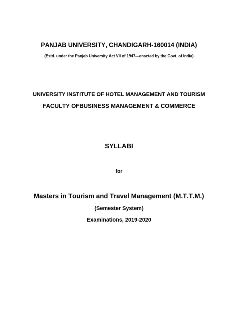 MTTM Course Structure PDF