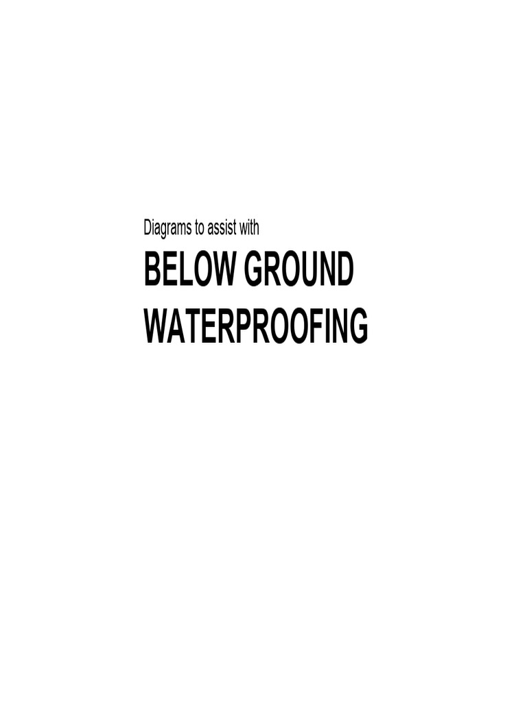 Below Grade Waterproofing Diagrams | PDF | Wall | Foundation (Engineering)