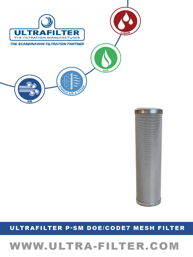 Ultrafilter P-SM Doe/Code7 Mesh Filter | PDF