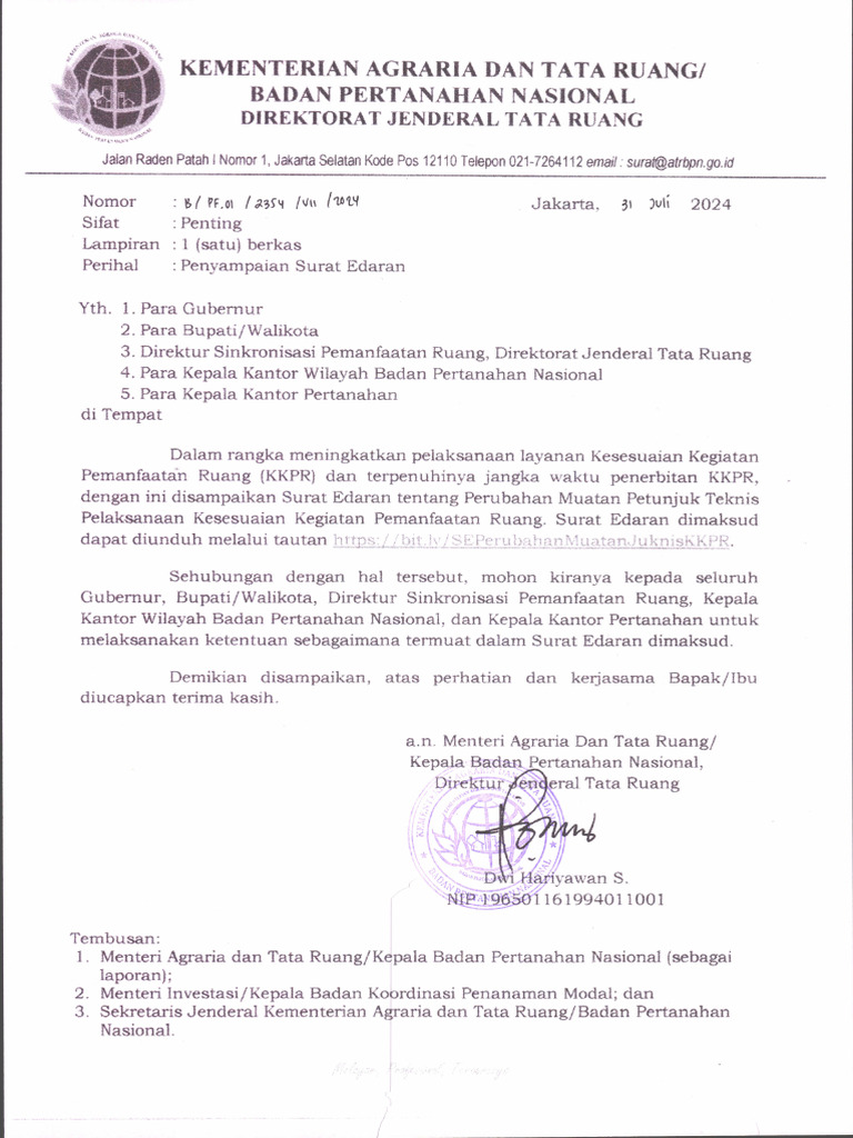 Surat Edaran. | PDF