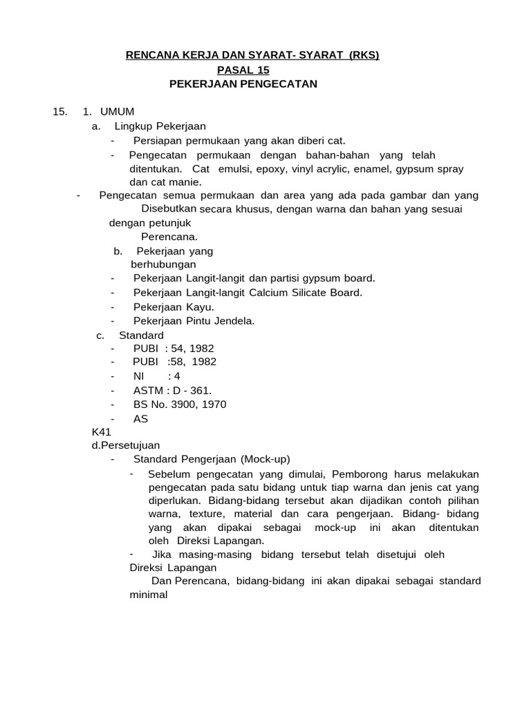 Rencana Kerja Dan Syarat Pdf