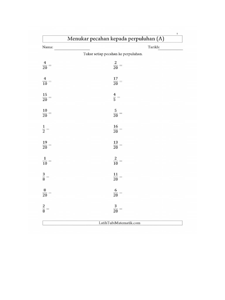 Matematik Pecahan Pdf