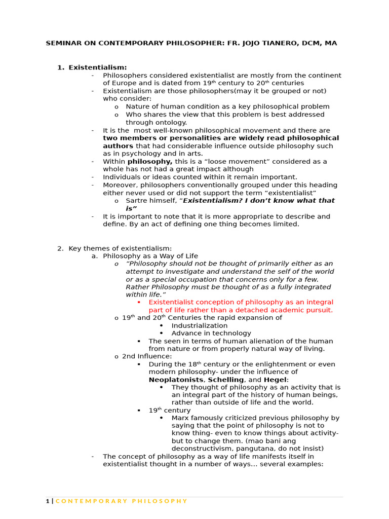 Understanding Existentialism Today | PDF | Existentialism ...
