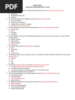 Let Reviewer For Social Studies Major | PDF | Evaluation | Science