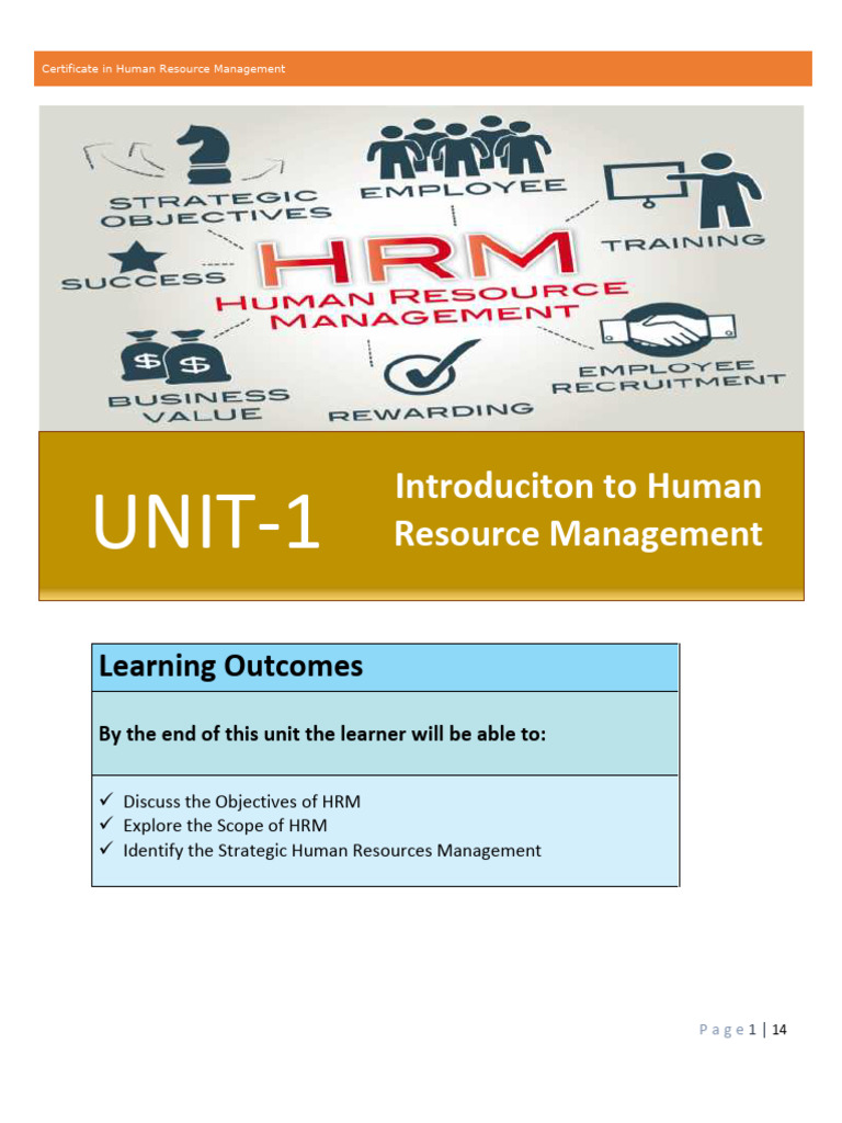Intr To HRM | PDF | Human Resource Management | Employment