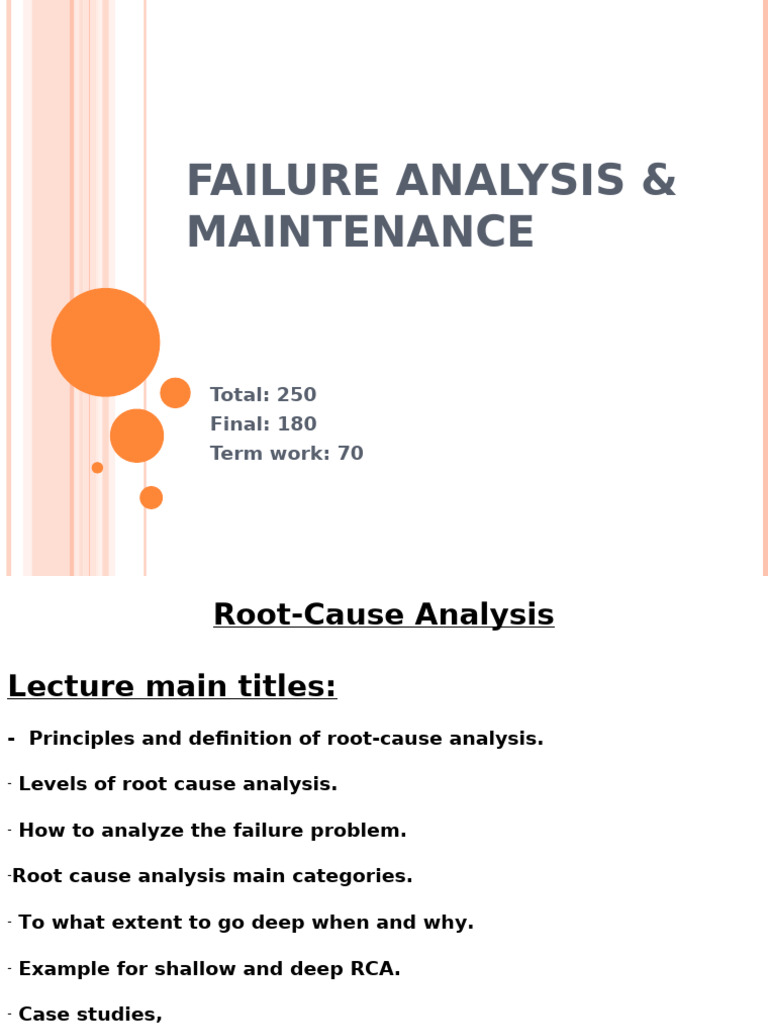 Root-Cause Analysis of Equipment Failures | PDF | Fracture | Computers