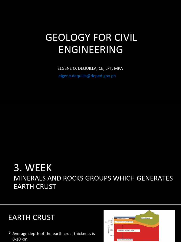Geology For Civil Engineering Topic 3 | PDF