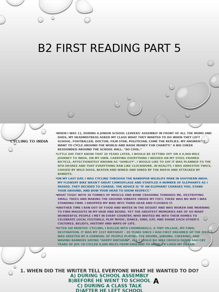 Reading Part 5 Pdf