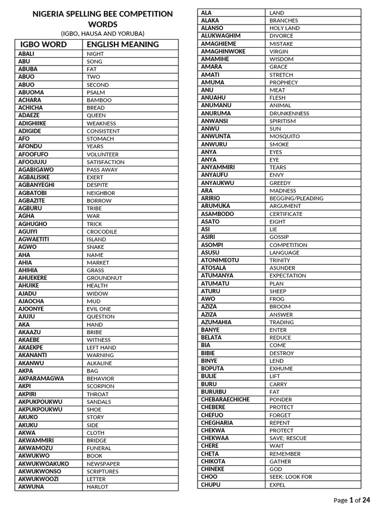 nigeria-spelling-bee-competition-words-pdf
