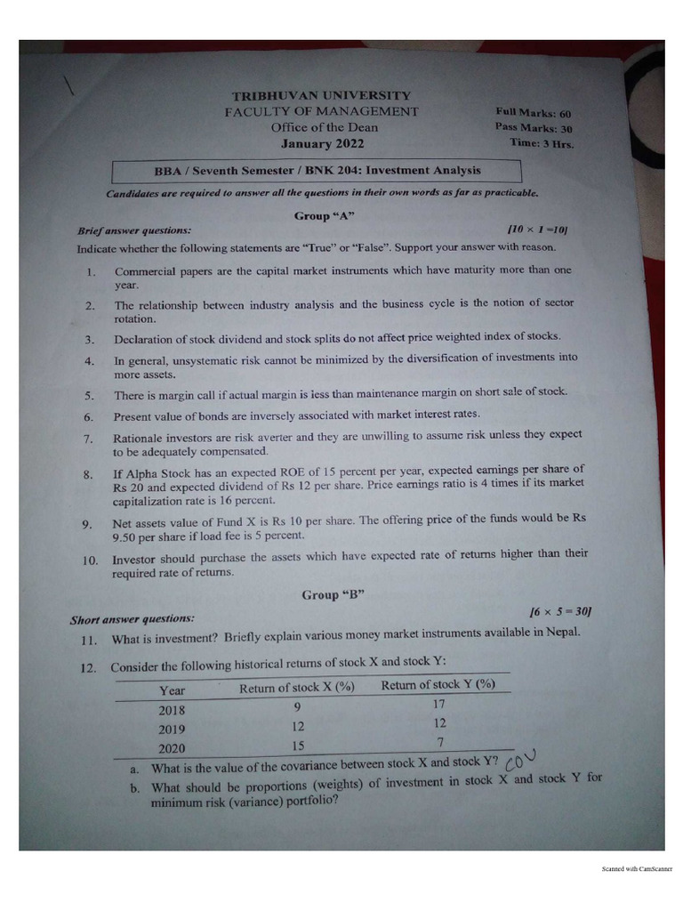 Investment analysis old is gold study notes nepal pdf