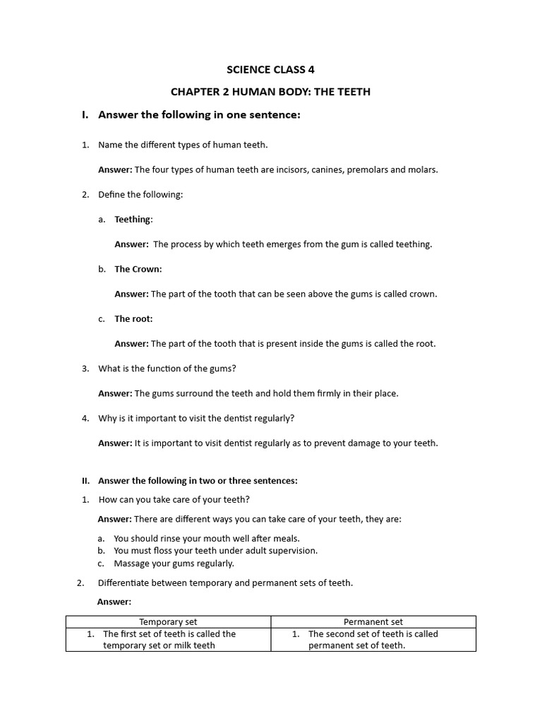 Science Class 4 - CH 2 | PDF