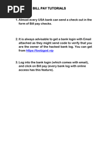BillPay Tutorials