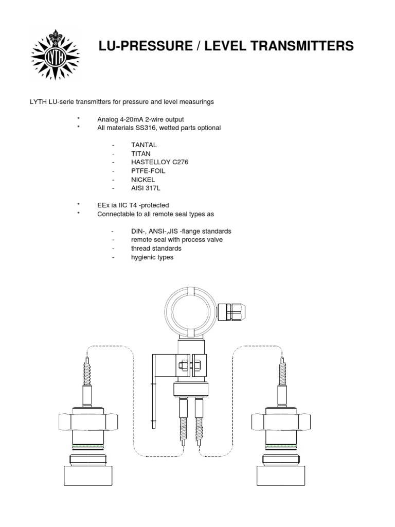 Lu-Pressure / Level Transmitters | PDF