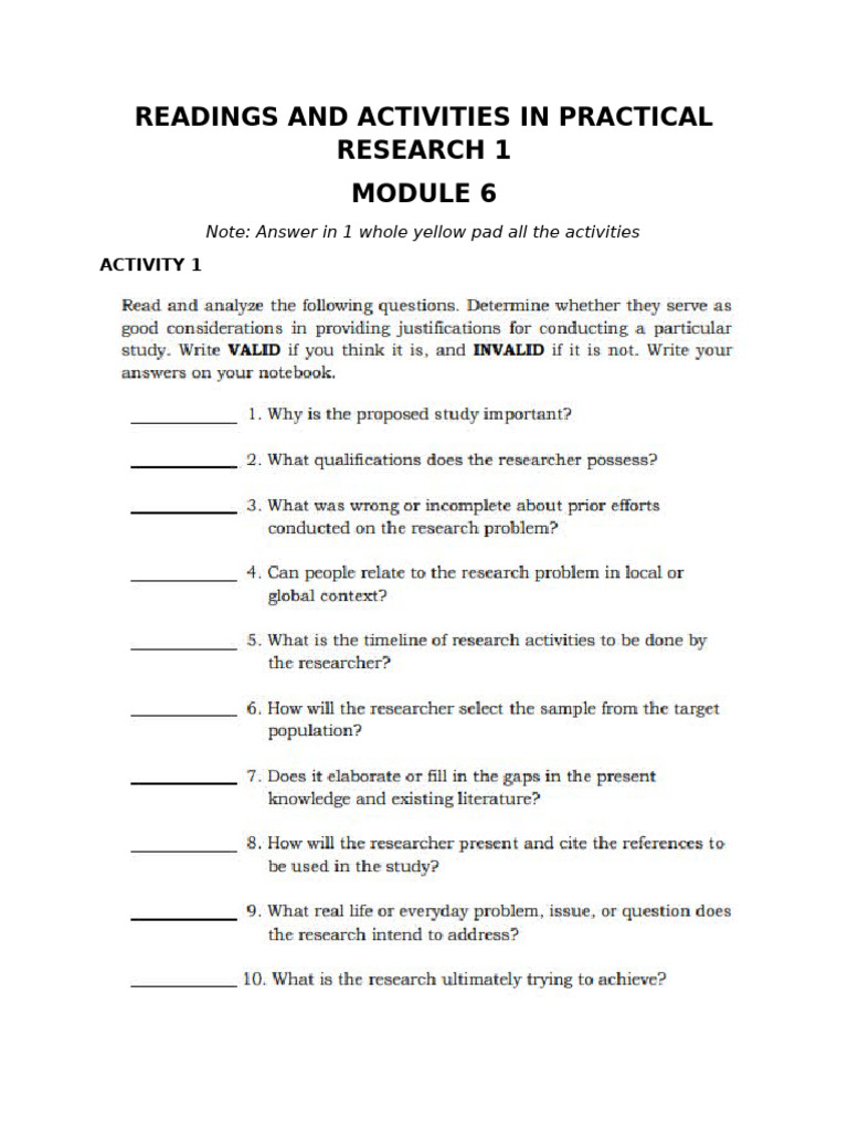 Rationale Writing in Practical Research 1 | PDF | Cognition | Epistemology