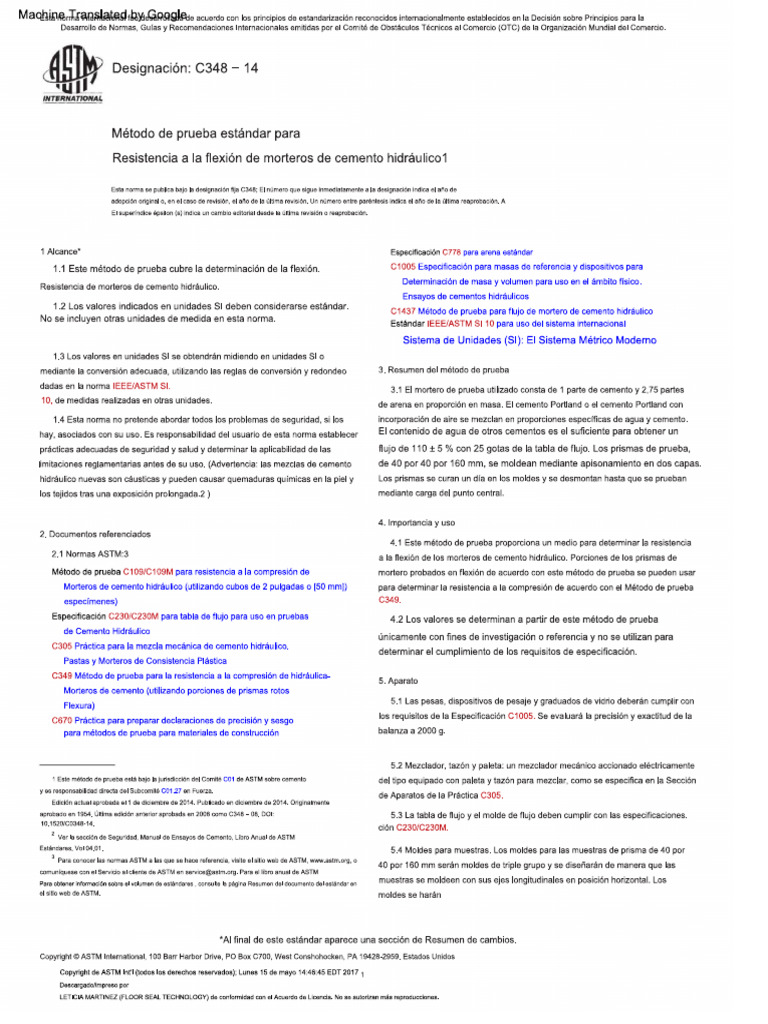 Astm 348 Resitencia A La Flexión | PDF