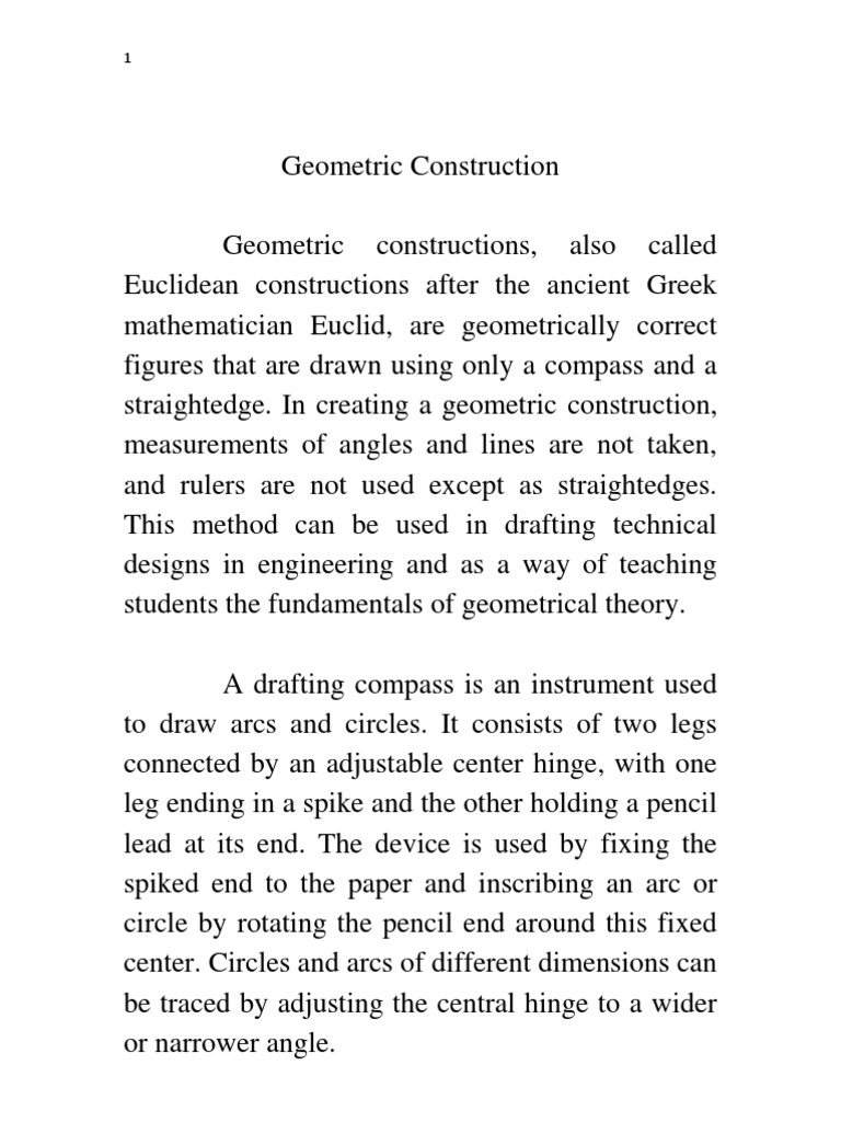 Geometric Construction Techniques Explained | PDF | Technical Drawing ...