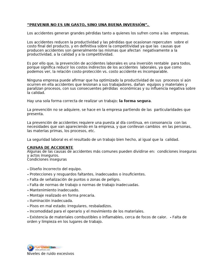 Charlas De Seguridad De 5 Minutos Pdf