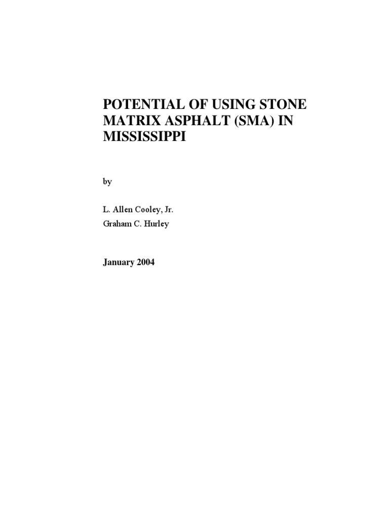 Stone Matrix Asphalt | PDF