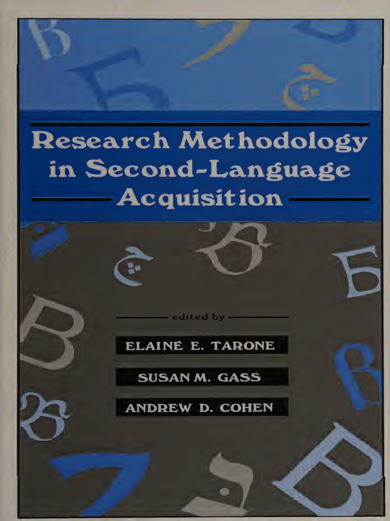 Research Methodology In Second Language Acquisition Pdf