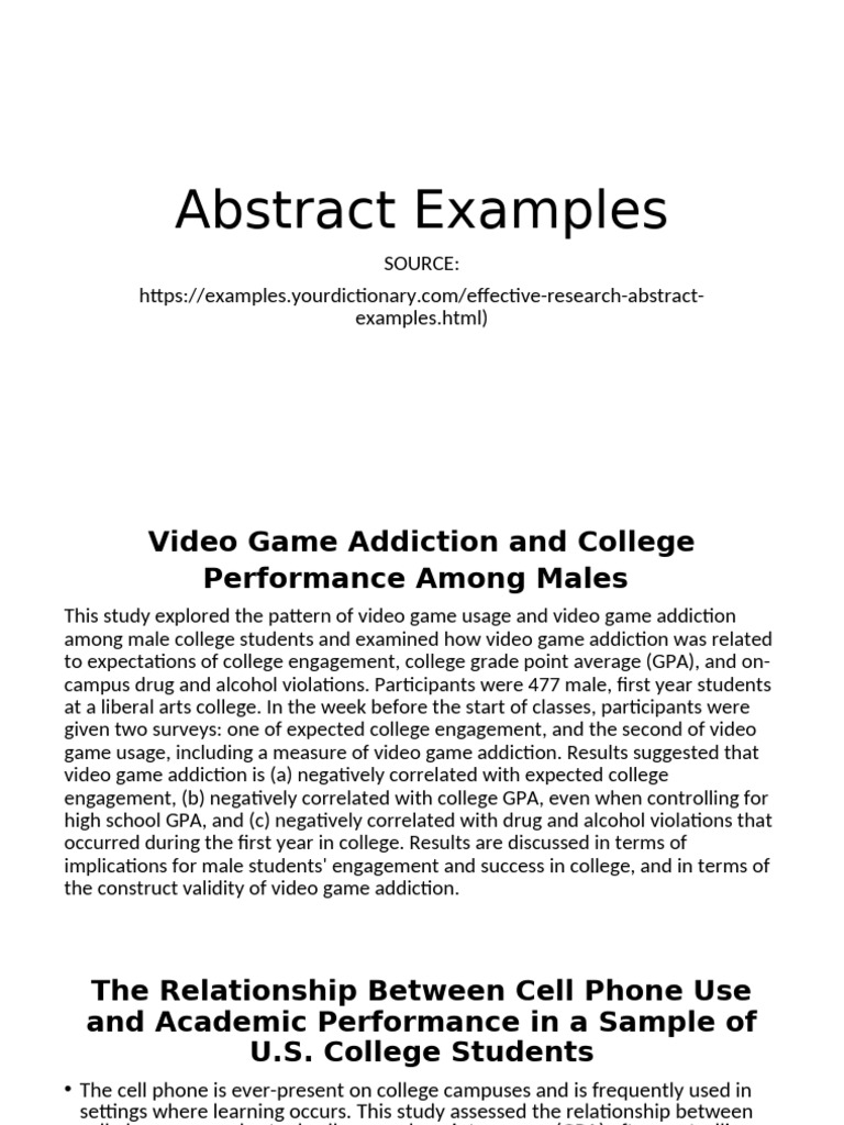 Abstract Examples | PDF
