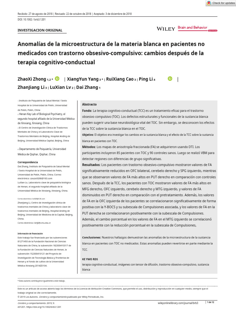 2018 - Abnormalities of White Matter Microstructure in Unmedicated ...
