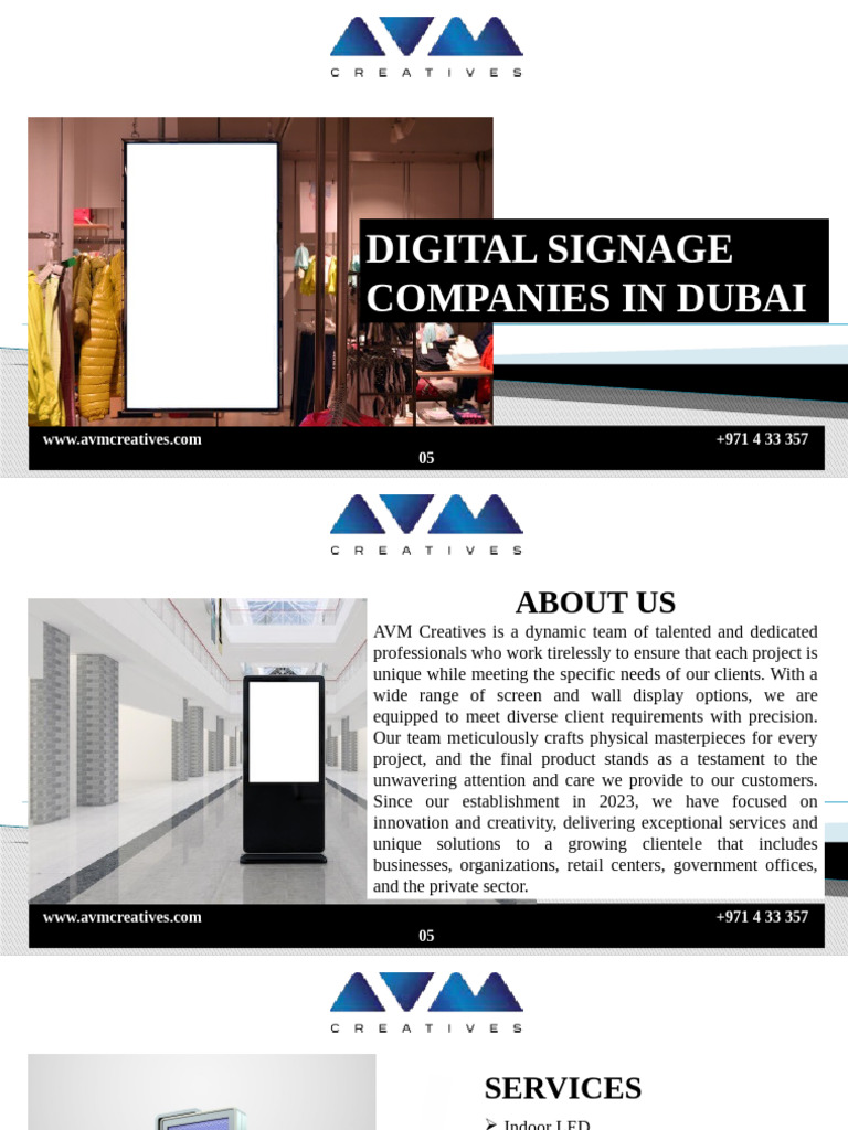 Top Digital Signage Solutions in Dubai | PDF | Brand | Business Economics
