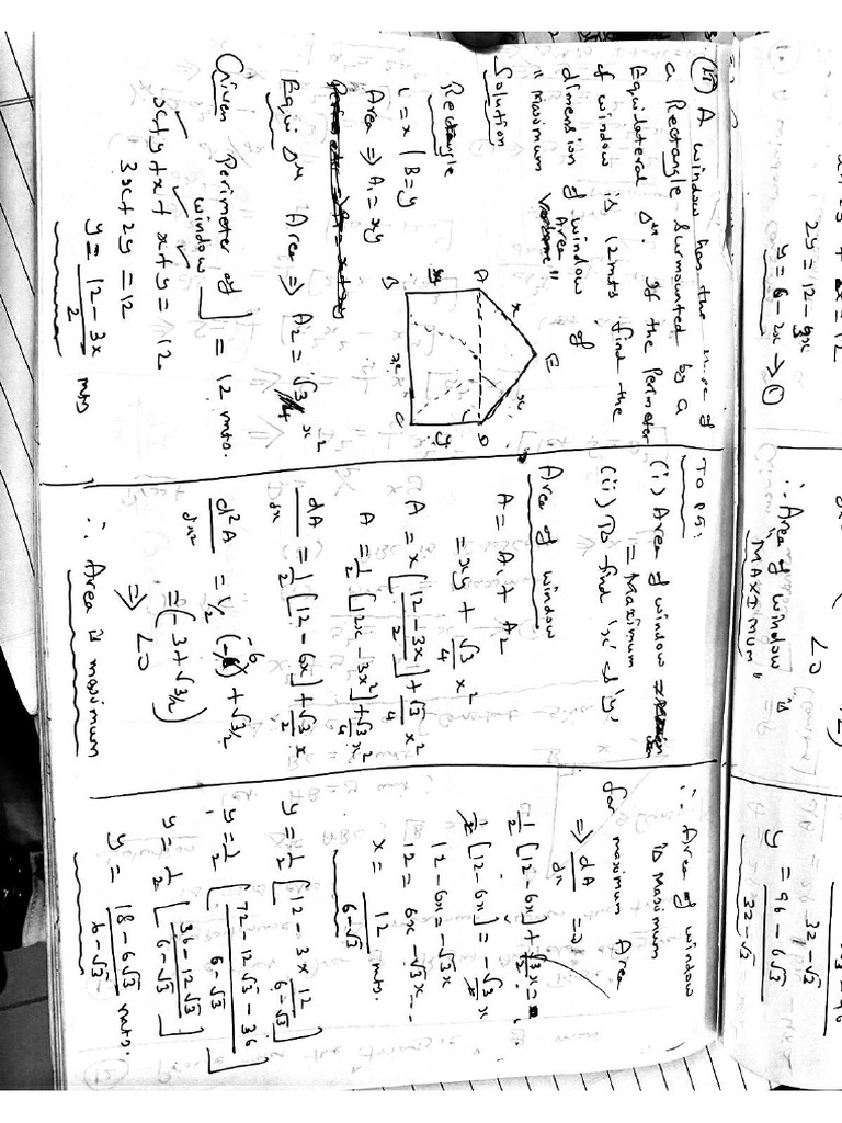 Application of derivatives class 12 maths handwritten notes pdf
