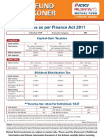 Mutual Fund Tax Reckoner 2011 - 2012