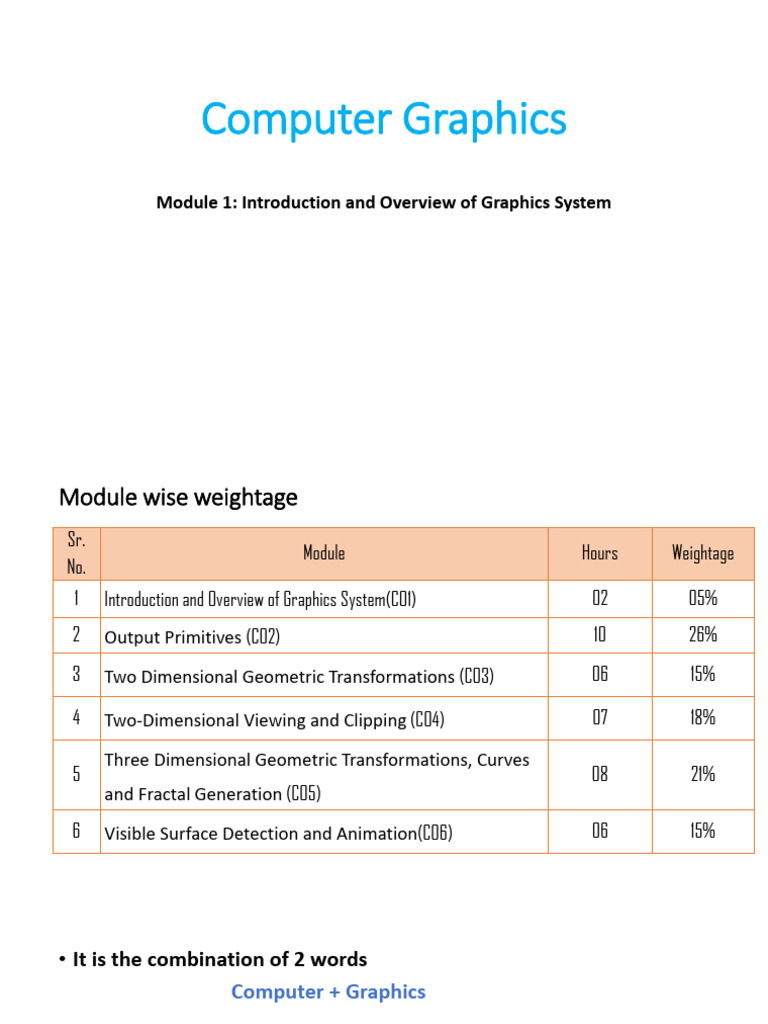 Computer Graphics Overview and Applications | PDF | Computer Graphics ...