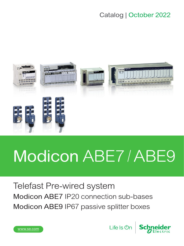 Catalog Telefast Pre-Wired System - Modicon ABE7 | PDF